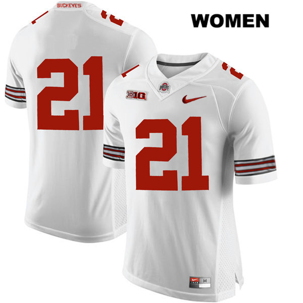 Ohio State Buckeyes Women's Parris Campbell #21 White Authentic Nike No Name College NCAA Stitched Football Jersey SD19H62QE